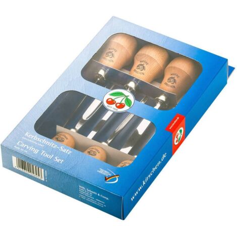 Gouge à bois Kirschen 5696000 – Jeu de 6 plaquettes de cerclage – Pour bois dur – Coupe nette sans éclat (1/6)