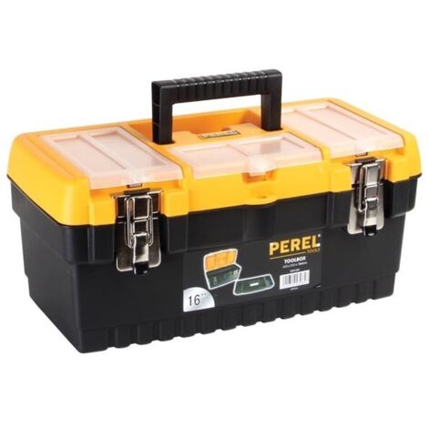 Perel – Boîte de rangement 413 x 212 x 186 mm – Bac amovible – Fermetures métalliques – 3 organiseurs intégrés (1/10)