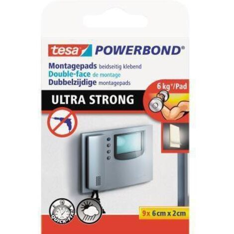 Coussinets Ultra résistant, 9 x 0,06 M: 20 mm - Tesa 55790–00001–00 Powerbond (Par 15) (1/4)