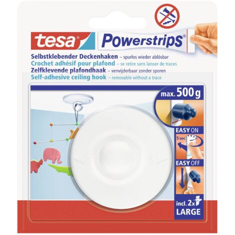 TESA 58029 POWERSTRIPS CROCHETS DE PLAFOND BLANC 58029-00020-04