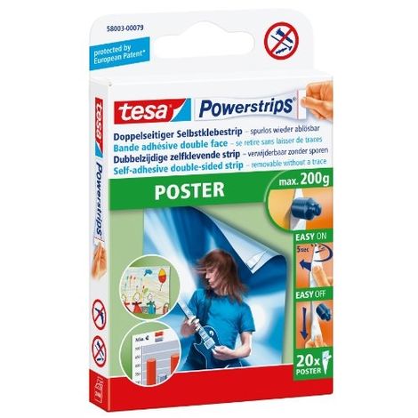 tesa Powerstrips® Poster tesa 58003-00079-21 blanc 20 pc(s) S17614