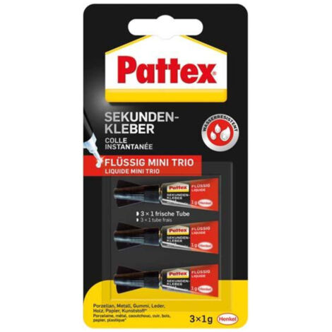PATTEX SEKUNDENKLEBER MINI TRIO 3X1G 9H PSMT2 (1/3)