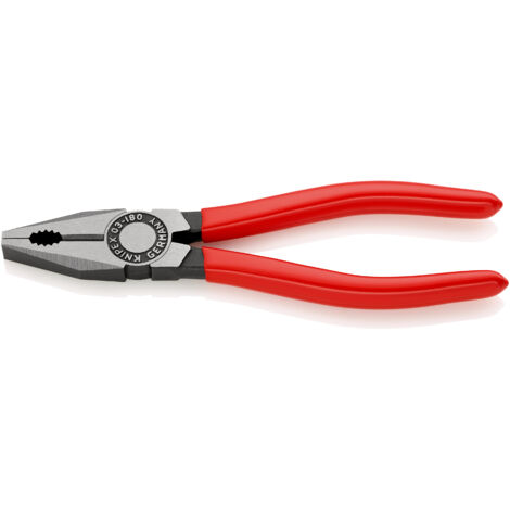 KNIPEX 03 01 180 EAN Pince universelle gainées en plastique atramentisée noire 180 mm