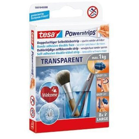TESA - TESA POWERSTRIP TRANSPARENT, FIXATION: MAX. 1,0KG 58810-00000-00 (1/4)