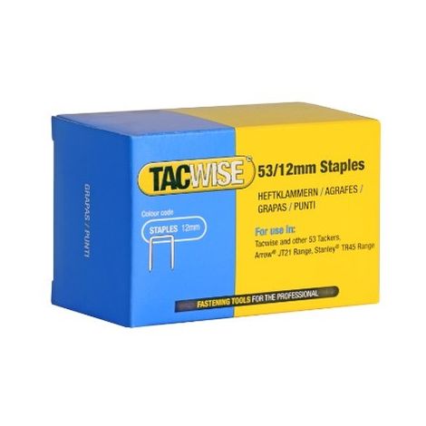 Boîte de 5000 agrafes galvanisées de type 53 L. 12 mm - TA-0450 - Tacwise