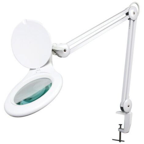 Velleman – Lampe loupe éclairante 3x avec bras articulé – Lentille Ø 120mm – Tube fluorescent 22W – Intensité lumineuse 1050 lm – Alimentation 230V