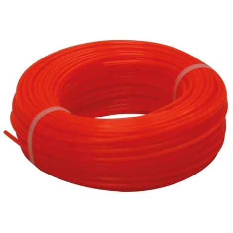 Toolland Fil pour coupe-bordure, nylon, rouge, 2.4 mm, 50 m (1/2)