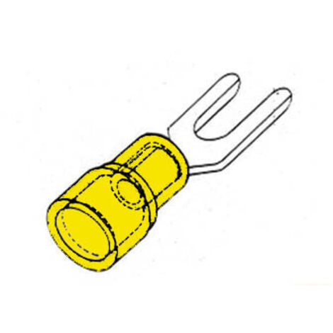 COSSE À FOURCHE 5.3MM - JAUNE VELLEMAN FYY5 (1/2)