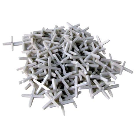 Croisillon de carreleur 2 mm – Lot de 250 pièces – PVC blanc pour carrelage – Utilisation professionnelle – Toolland (1/5)