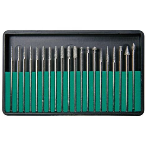 Velleman – Pack de 20 fraises diamantées 3mm pour défonceuse – Longueur 45mm – Coupe nette pour bois dur – VTHDS2N