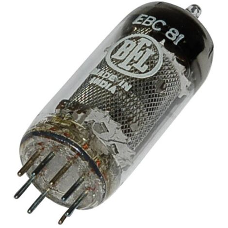 EBC 81 = 6 BD 7 A TUBE ÉLECTRONIQUE DOUBLE DIODE-TRIODE 250 V 1 A NOMBRE DE PÔLES (NUM): 9 CULOT: NOVAL CONTENU 1 PC(S) (1/2)