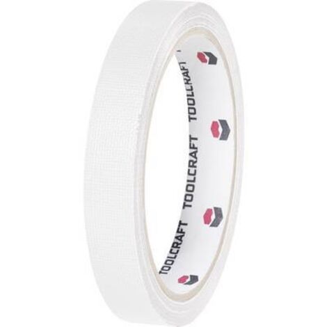 RUBAN ADHÉSIF TISSÉ BLANC (L X L) 10 M X 19 MM CONDITIONNEMENT: 1 BOBINE(S) TOOLCRAFT HEB19L10WC (1/2)