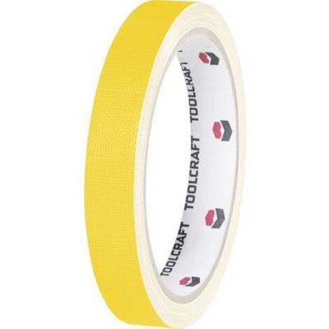 RUBAN ADHÉSIF TISSÉ JAUNE (L X L) 10 M X 15 MM CONDITIONNEMENT: 1 BOBINE(S) TOOLCRAFT HEB15L10GC (1/2)