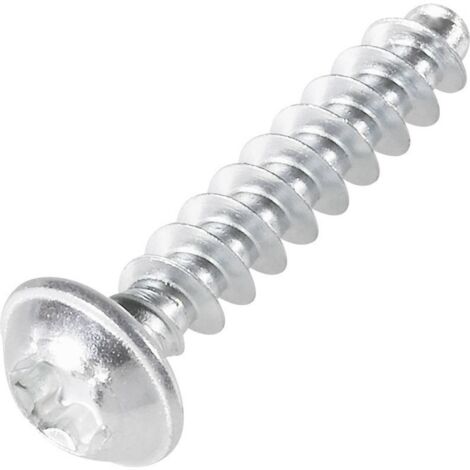 TOOLCRAFT 88202 VIS AUTOTARAUDEUSE POUR PLASTIQUE 2.2 MM 6 MM PROFIL TORX ACIER GALVANISÉ 100 PC(S) (1/2)