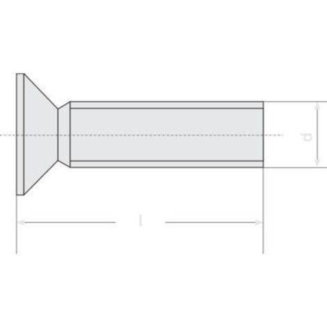 VIS À TÊTE FRAISÉE TOOLCRAFT 194778 M2,512 D965-4.8-A2K 100 PC(S) M2.5 12 MM TÊTE FRAISÉE PLAT ACIER DIN 965 (1/3)