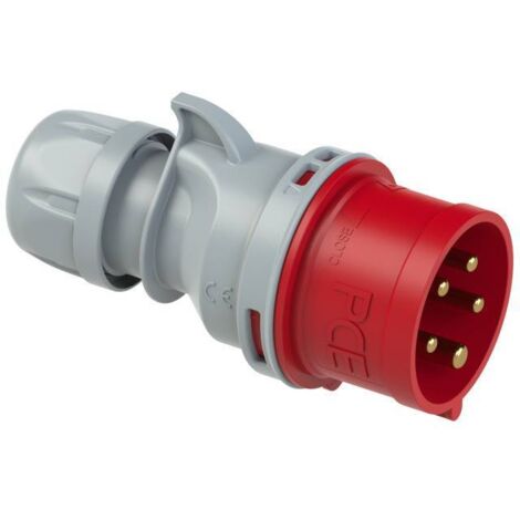 Mâle CEE 16A 5 pôles – IP44 – Connexion sans vis – 400V – Pour espaces confinés – PCE (1/3)