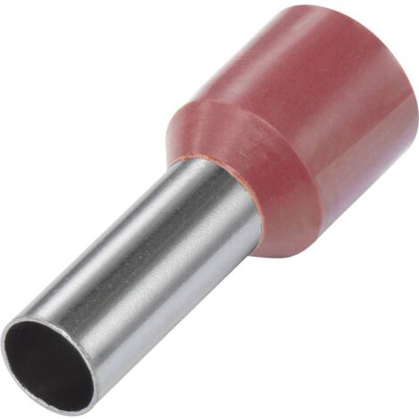 EMBOUT SIMPLE D'EXTRÉMITÉ DE CÂBLE VOGT VERBINDUNGSTECHNIK 490812 10 MM² 12 MM PARTIELLEMENT ISOLÉ ROUGE 100 PC(S) (1/3)