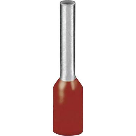 Embout simple d'extrémité de câble Phoenix Contact AI 1 - 8 RD 3200030 1 mm² x 8 mm partiellement isolé rouge 100 pc(s) X42656 (1/4)