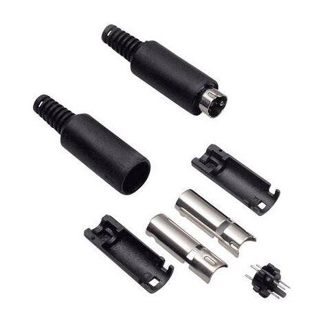 Mini DIN mâle, droit BKL Electronic 0204005 Nombre de pôles: 7 noir 1 pc(s) D29469 (1/3)