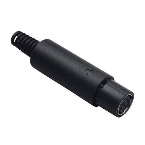 Mini DIN femelle, droit BKL Electronic 0204012 Nombre de pôles: 6 noir 1 pc(s) D25703 (1/4)