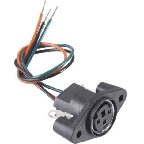 MINI DIN EMBASE FEMELLE, VERTICALE BKL ELECTRONIC 0204027 NOMBRE DE PÔLES (NUM): 6 NOIR 1 PC(S) (1/2)