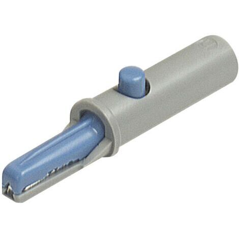 Pince crocodile 6 A bleu SKS Hirschmann 930126102 Plage de serrage max.: 6 mm Longueur: 53 mm 1 pc(s) D23213 (1/5)