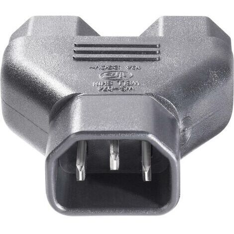 BKL ELECTRONIC 073331 ADAPTATEUR POUR APPAREILS RÉFRIGÉRANTS SECTEUR MÂLE C14 - SECTEUR FEMELLE C13, SECTEUR FEMELLE C13 NOIR 1 (1/5)