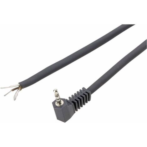 Jack 3.5 mm mâle, coudé BKL Electronic 1101054/G Nombre de pôles: 3 stéréo noir 1 pc(s) D20859 (1/2)