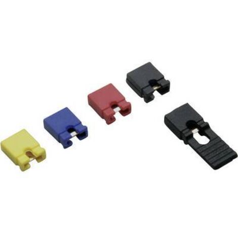 Shunt ouvert BKL Electronic 10120906 Pôle:2 Pas: 2.54 mm noir, rouge, bleu 1 set D15075 (1/2)