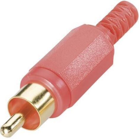 Cinch/RCA mâle, droit BKL Electronic 0104002/T Nombre de pôles: 2 rouge 1 pc(s) D15086 (1/2)