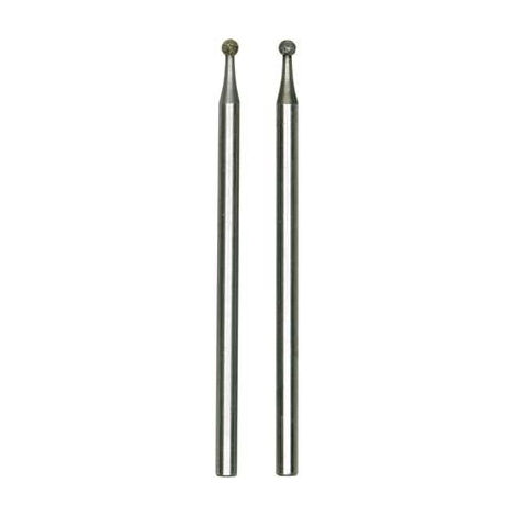 2 fraises diamantées sur tige 1mm Proxxon Micromot C79147 (1/4)