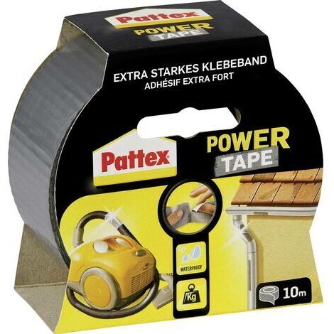 RUBAN ADHÉSIF POWER TAPE ARGENT 10M PATTEX PPS10 PT1DS (1/3)
