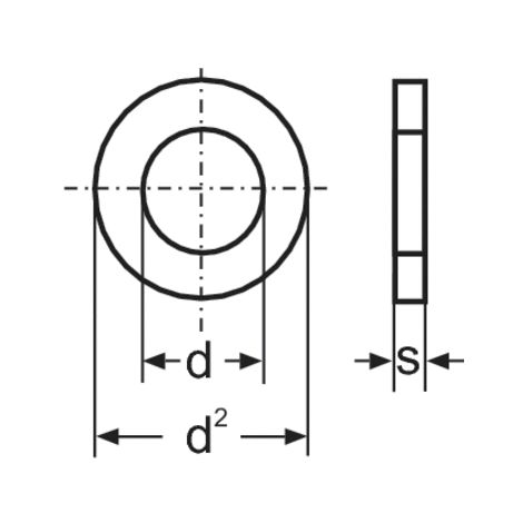 RONDELLES TOOLCRAFT 814652 DIN 125 Ø INTÉRIEUR: 4.3 MM M4 ACIER GALVANISÉ 100 PC(S)