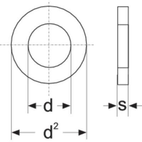 RONDELLES TOOLCRAFT 814741 DIN 125 Ø INTÉRIEUR: 8.4 MM M8 ACIER GALVANISÉ 50 PC(S) (1/3)