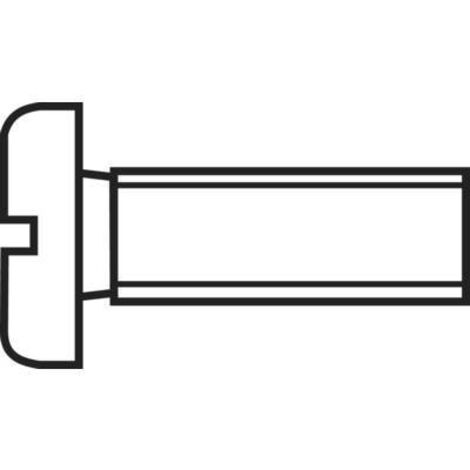 VIS CYLINDRIQUE TOOLCRAFT 815918 10 PC(S) M6 20 MM TÊTE CYLINDRIQUE PLAT PLASTIQUE, POLYAMIDE DIN 84 (1/2)