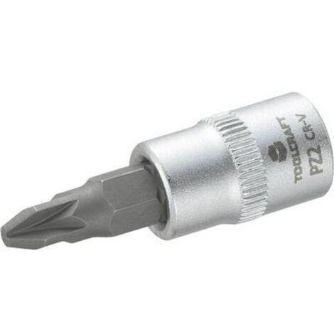 DOUILLE 6,3 MM (1/4'') AVEC EMBOUT CRUCIFORME PZ2 TOOLCRAFT 816057 1/4'' (6.3 MM) PZ 2 LONGUEUR 37 MM (1/2)