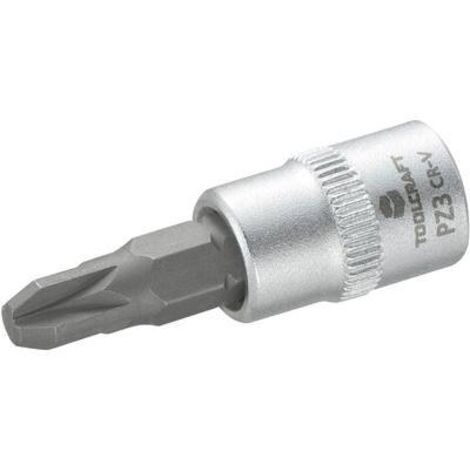 DOUILLE 6,3 MM (1/4'') AVEC EMBOUT CRUCIFORME PZ3 TOOLCRAFT 816059 1/4'' (6.3 MM) PZ 3 LONGUEUR 37 MM (1/2)