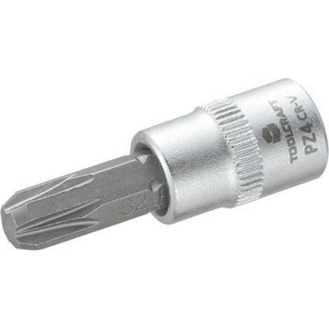 DOUILLE 6,3 MM (1/4'') AVEC EMBOUT CRUCIFORME PZ4 TOOLCRAFT 816060 1/4'' (6.3 MM) PZ 4 LONGUEUR 37 MM (1/2)