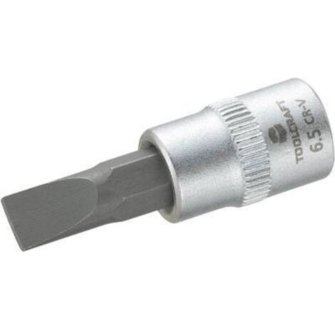 DOUILLE 6,3 MM (1/6,5'') AVEC EMBOUT PLAT 6,5 MM TOOLCRAFT 816065 1/4'' (6.3 MM) EMBOUT PLAT 6,5 MM LONGUEUR 37 MM (1/2)