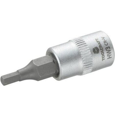 DOUILLE 6,3 MM (1/3'') AVEC EMBOUT À 6 PANS CREUX 3 MM TOOLCRAFT 816068 1/4'' (6.3 MM) EMBOUT À 6 PANS CREUX 3 MM LONGUEU (1/2)