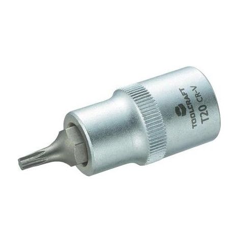DOUILLE 12,5 MM (1/2'') AVEC PROFIL TOOLCRAFT 816162 1/2'' (12.5 MM) PROFIL T : T20 LONGUEUR 55 MM