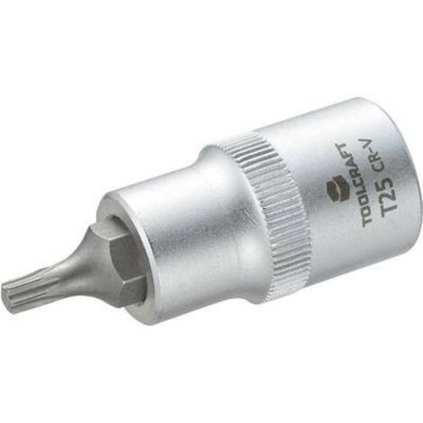 DOUILLE 12,5 MM (1/2'') AVEC PROFIL T T25 TOOLCRAFT 816163 1/2'' (12.5 MM) PROFIL T : T25 LONGUEUR 55 MM (1/2)