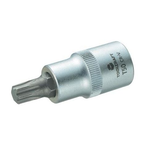DOUILLE 12,5 MM (1/2'') AVEC PROFIL T TOOLCRAFT 816168 1/2'' (12.5 MM) PROFIL T : T50 LONGUEUR 55 MM (1/4)