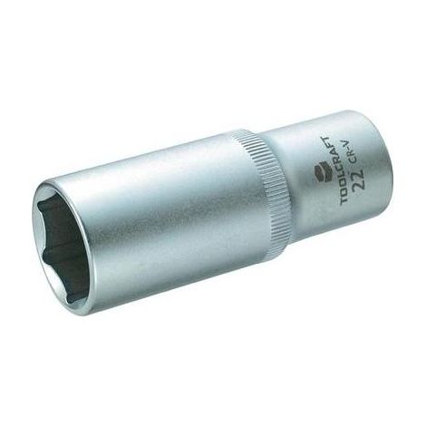 DOUILLE 12,5 MM (1/2'') TOOLCRAFT 816186 1/2'' (12.5 MM) 22 MM 22 MM LONGUEUR 77 MM (1/4)