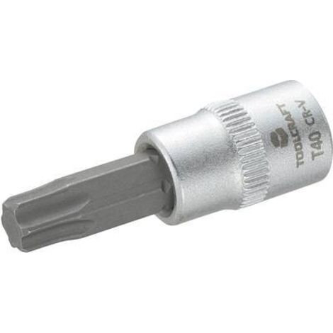 DOUILLE 6,3 MM (1/4'') AVEC TORX T30 TOOLCRAFT 816276 1/4'' (6.3 MM) T40 LONGUEUR 37 MM (1/2)