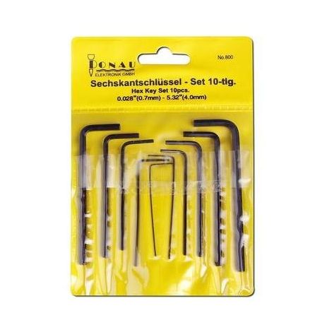 DONAU 800 SET DE CLÉ SIX PANS 10 PCS POUCE-MÉTRIQUE (1/3)