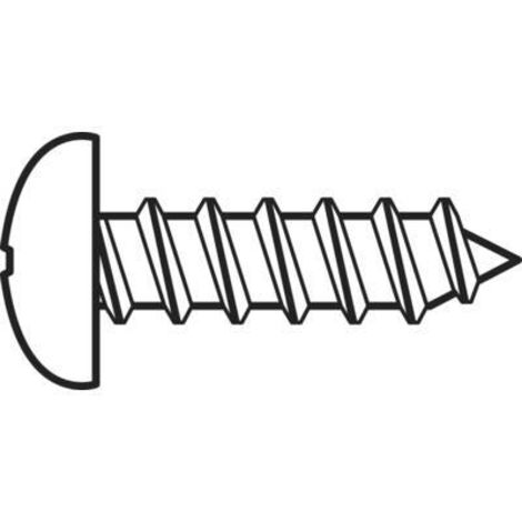 TOOLCRAFT 827354 Vis à tôle à tête bombée 2.2 mm 6.5 mm cruciforme DIN 7981-C acier galvanisé 100 pc(s) C54231 (1/2)