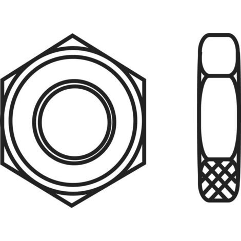 ÉCROUS HEXAGONAUX TOOLCRAFT 827817 DIN 439 M4 100 PC(S) (1/2)