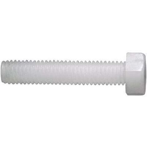 VIS HEXAGONALES TOOLCRAFT 830238 10 PC(S) M3 30 MM TÊTE HEXAGONALE 6 PANS EXTÉRIEURS PLASTIQUE, POLYAMIDE DIN 933 (1/2)