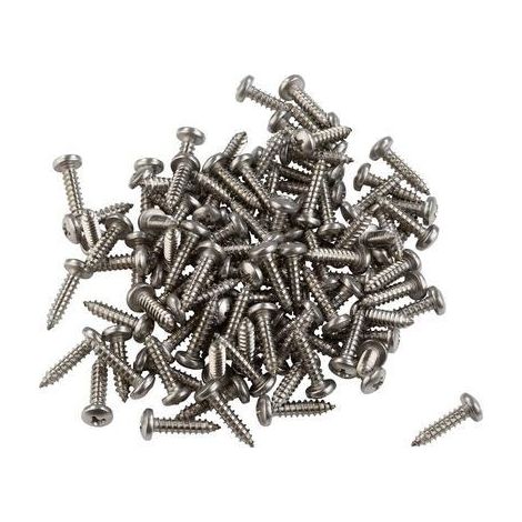 Lot de 100 vis à bois à tête cylindrique DIN 7981 en acier zingué 4,0 x 15 mm Vis à bois universelles à tête bombée Vis Pozi 4,0 x 15 mm